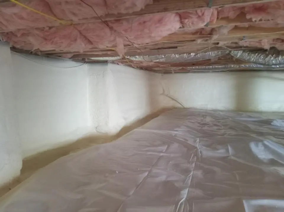 Crawl space encapsulation with closed-cell spray foam for Roof Waterproofing in Athens